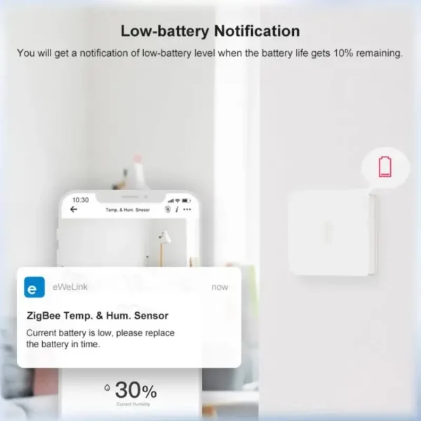 Sensor de Temperatura y Humedad Sonoff SNZB-02
