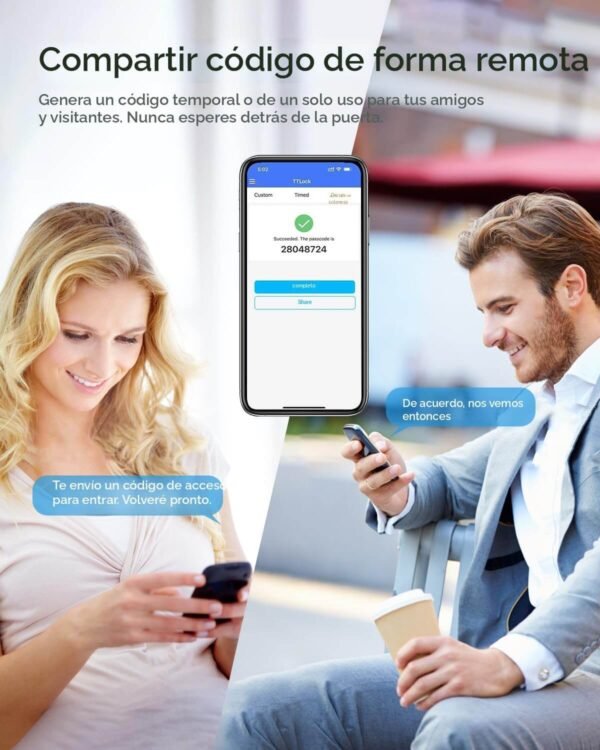 Cerradura TMZON WiFi Plateado